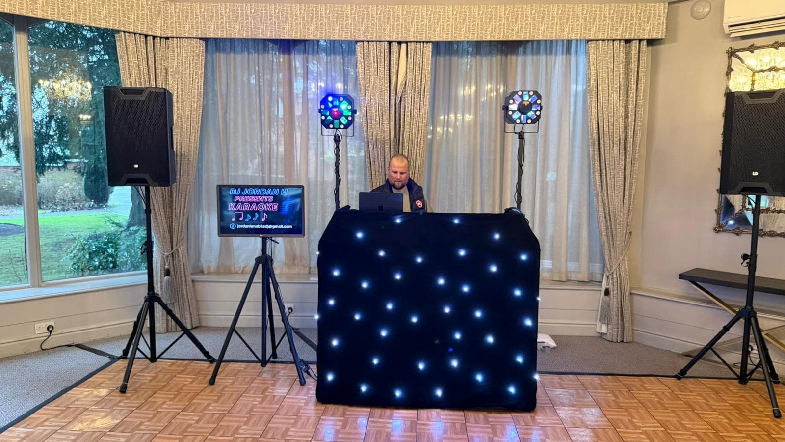 DJ Jordan H mobile DJ setup at an event